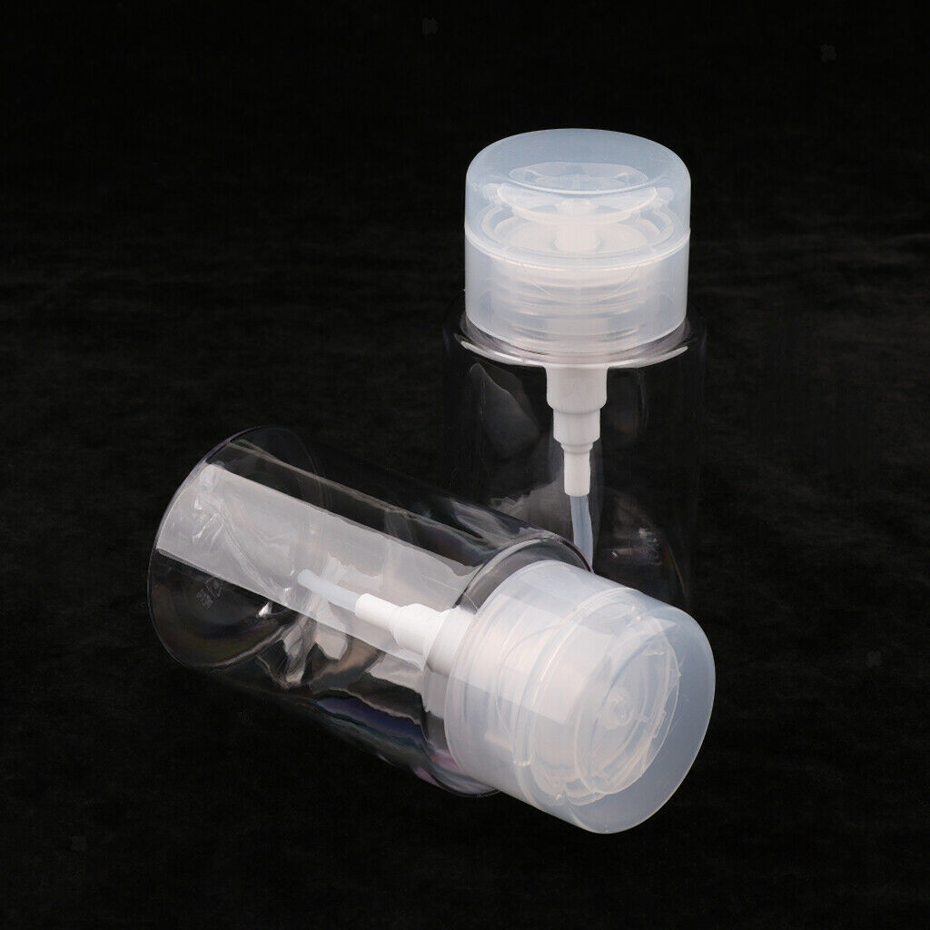 2 X Cosmetic Pump Dispenser Vial Container Jar for Cleansing Oil Water Toner -