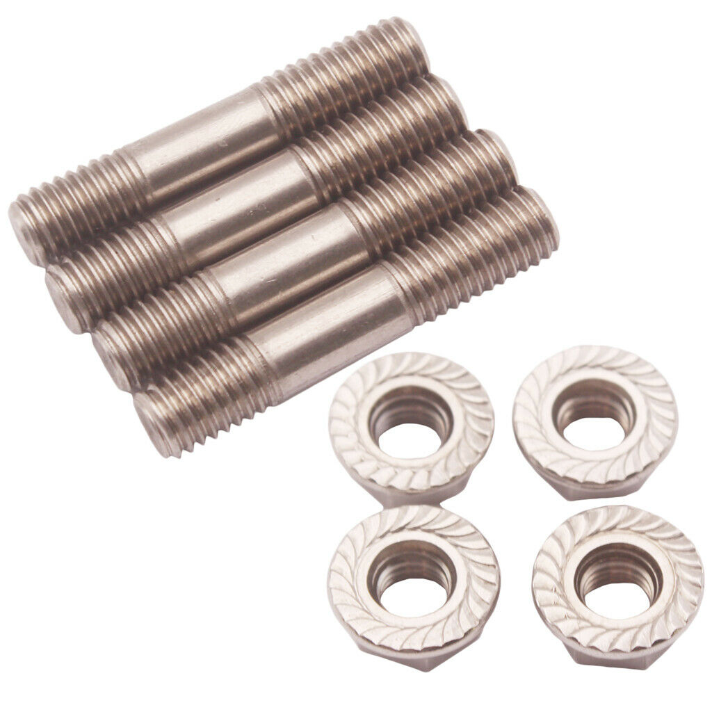 4Set Stainless Steel 304 M8X1.25 Stud Flange Nuts Kit For T25 T28 Turbo