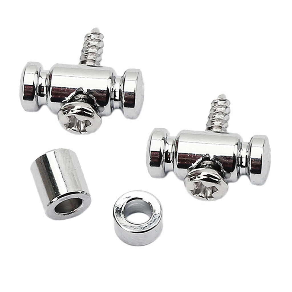 2 pieces roller string tree retainer chrome replacement for electric guitar
