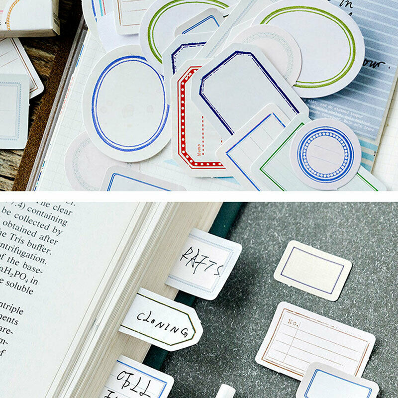 46pcs/pack Retro Blank Labels With Decorative Border Diy Decorative StickerS Lt