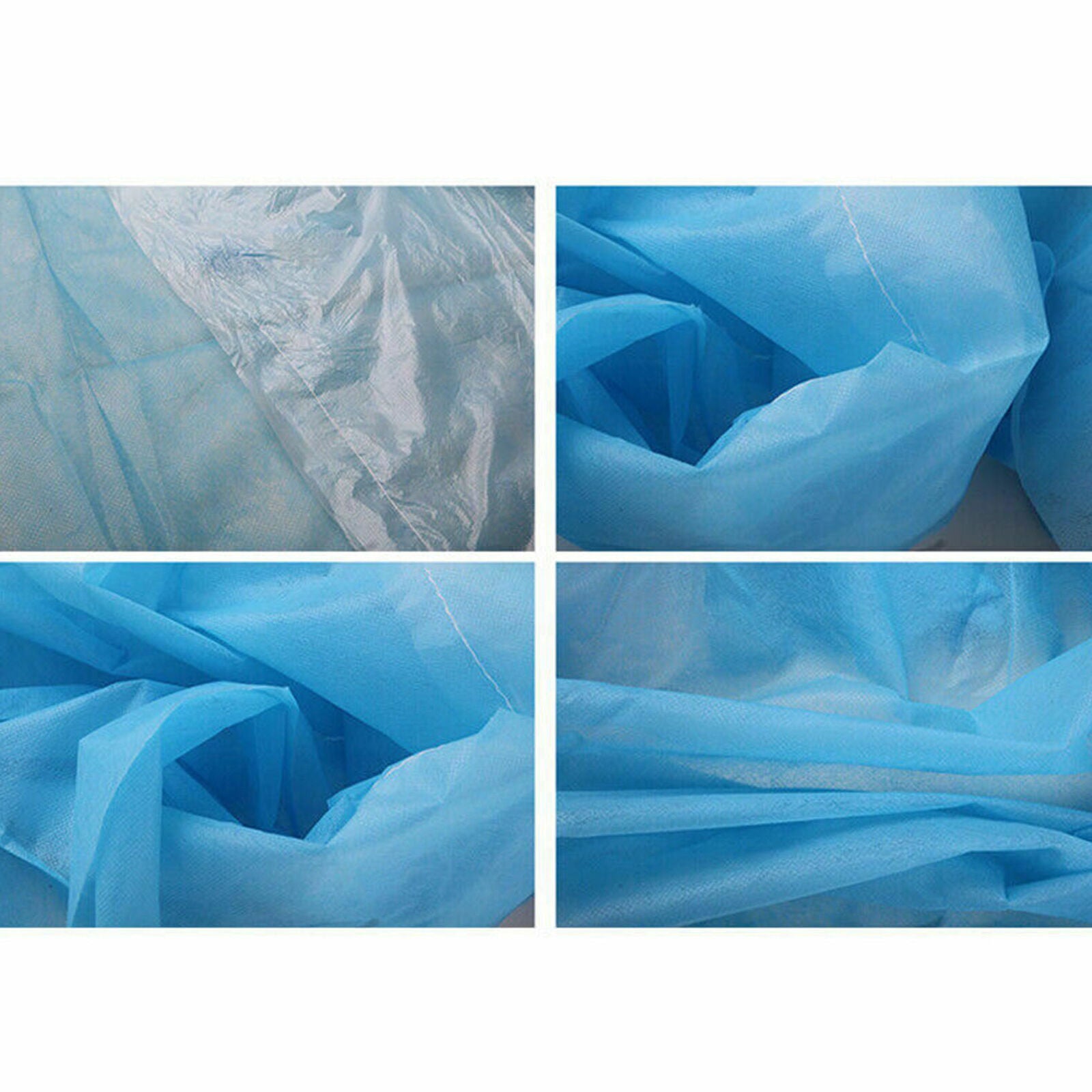 Blue 10pcs Disposable Surgical Gown Coat Light Dust Clothes Woven Overalls