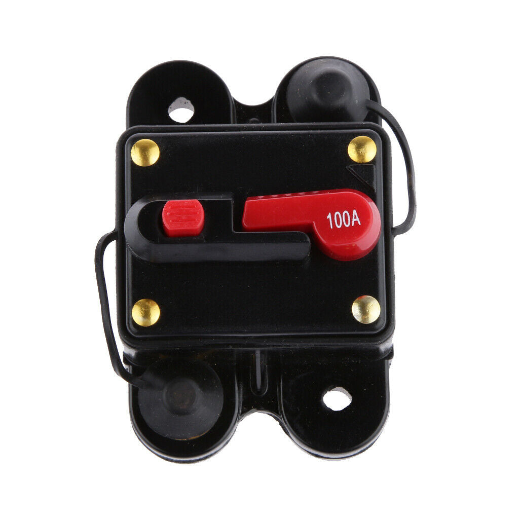 4Pcs 12/24V Manual Reset Circuit Breaker Marine Inline Fuse Inverter 100Amp