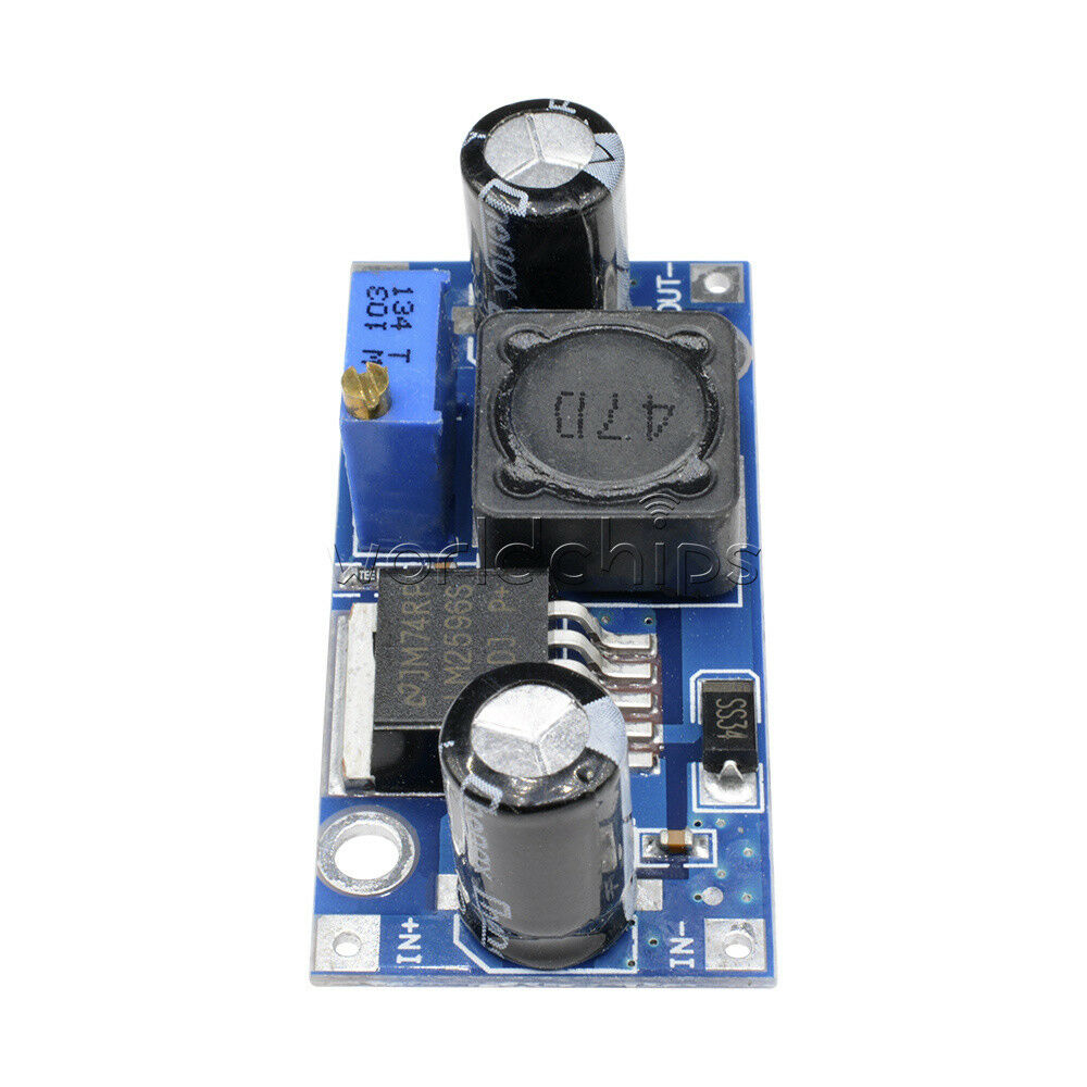2Pcs Output 1.23V-30V DC-DC Buck Converter Step Down Module LM2596 Power Supply