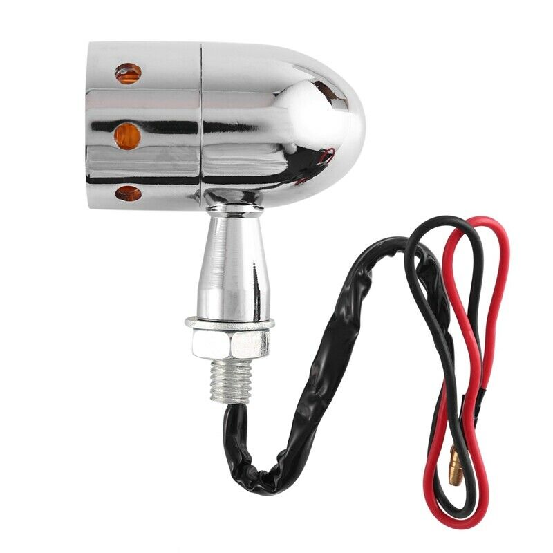 2Pcs/Set Motorcycle LED Retro Turn Signals Blinker Amber Indicator Light UniY4Y8