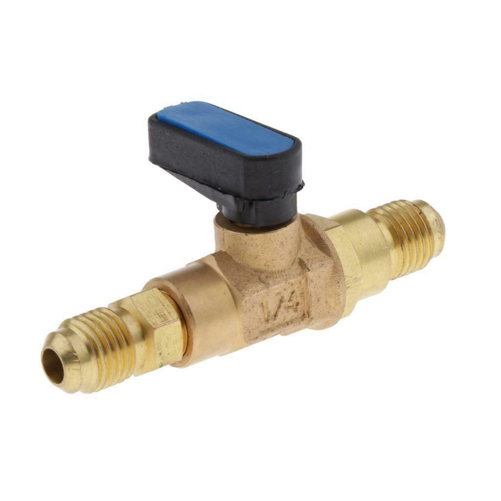 Refrigeration Ball Valve Connector 1/4 male thread for A/C Fluorine Safety