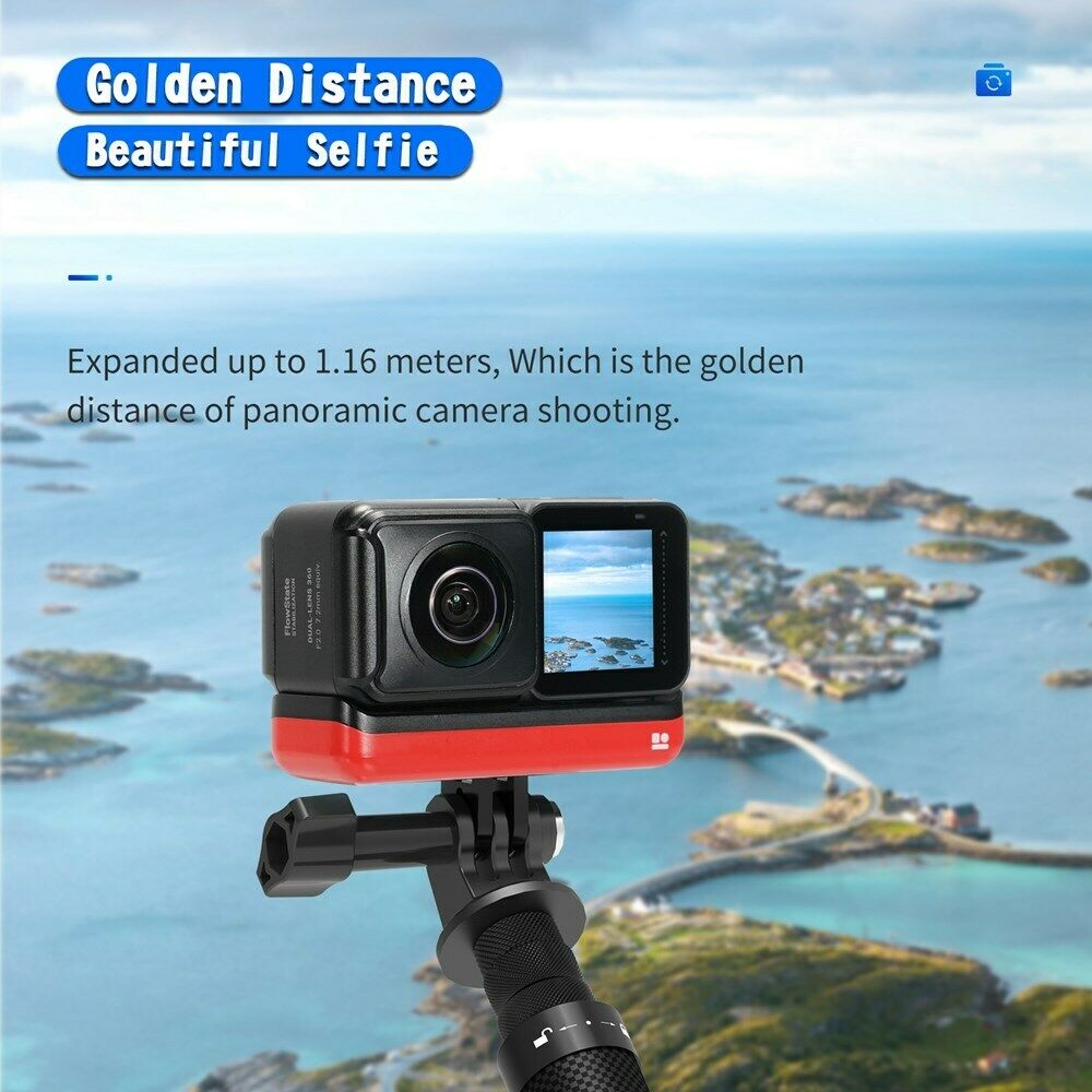 For Telesin Carbon Fiber Selfie Stick Phone Holder Anti-Shake Live Support AF6
