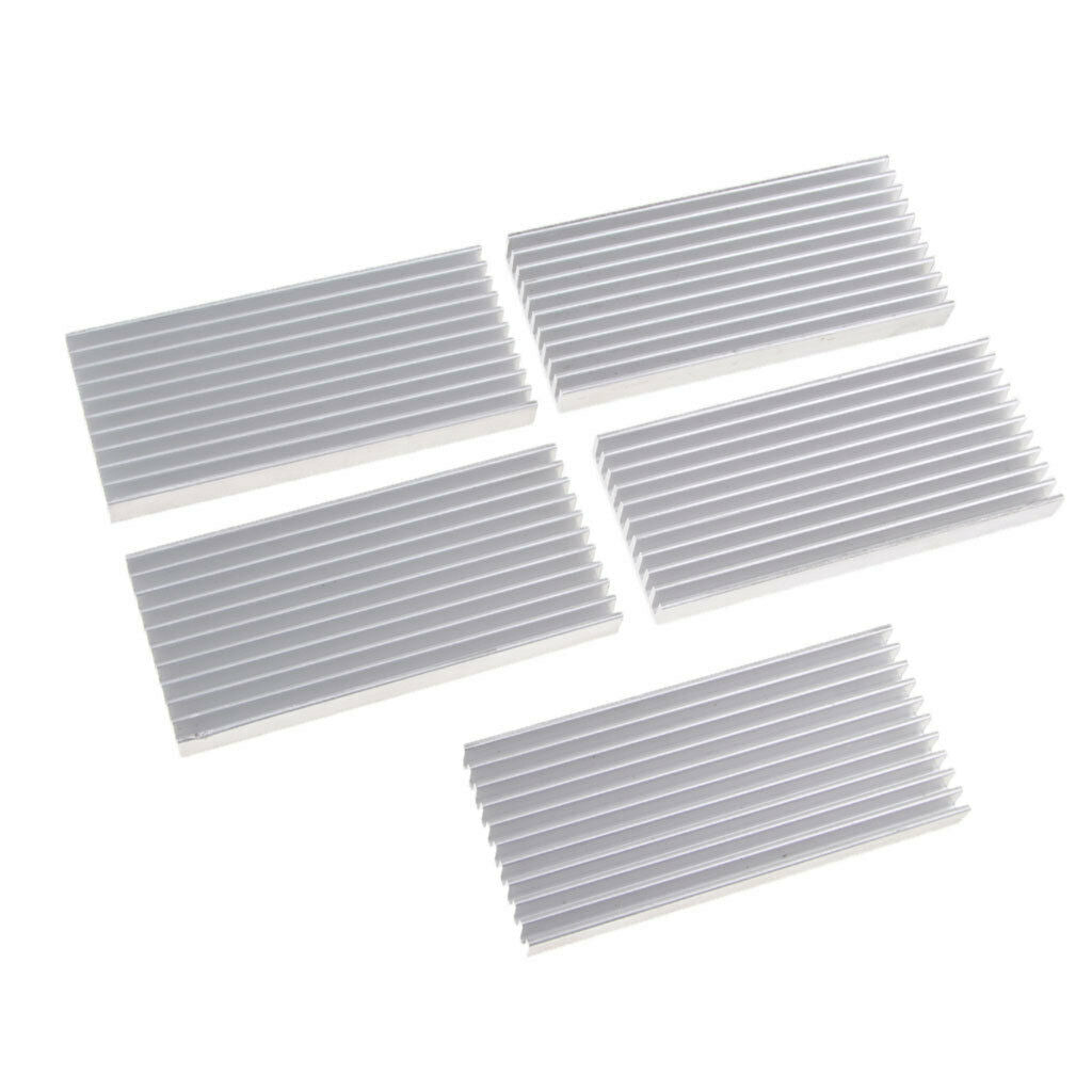 5 Pack Aluminum Heat Sink 100*45*10MM Cooling Heatsink for CPU RAM LED Light