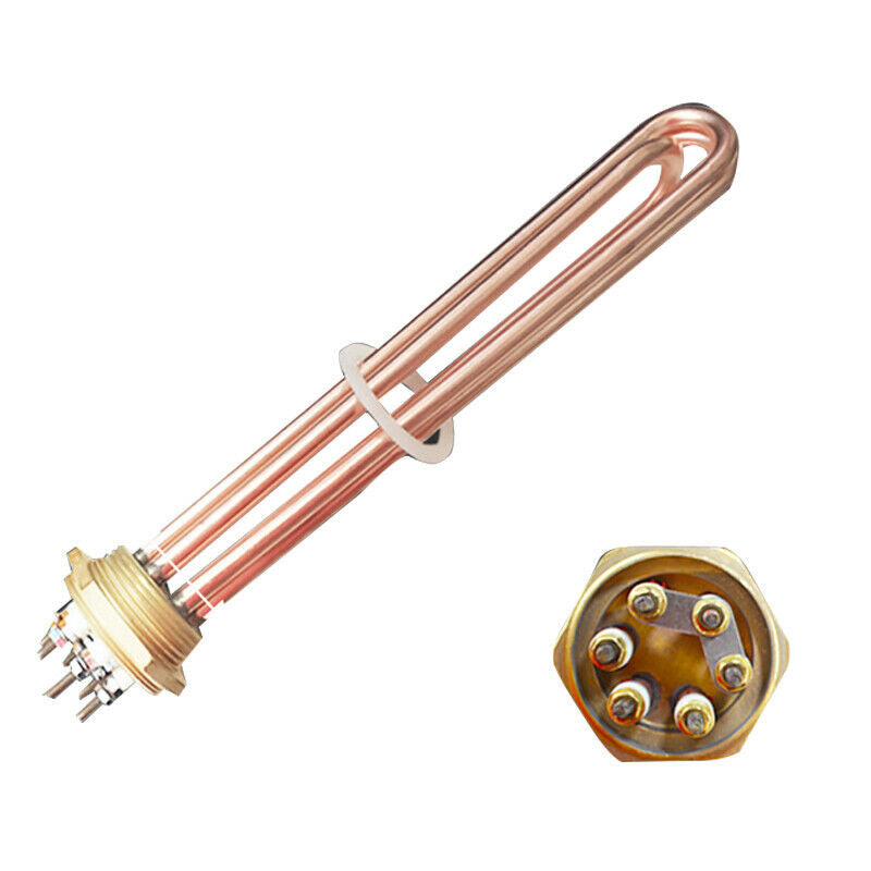 Threaded Electric Water Tank Heating Tube Copper M47 DN40 Heated Pipe 220V 9KW