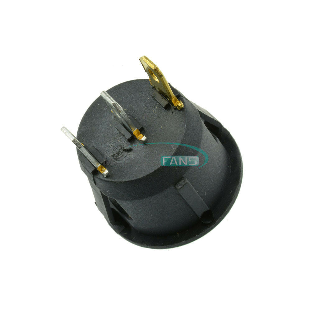 5Pcs Mini Round Switch Green 3Pin SPDT ON-OFF Rocker Snap-in