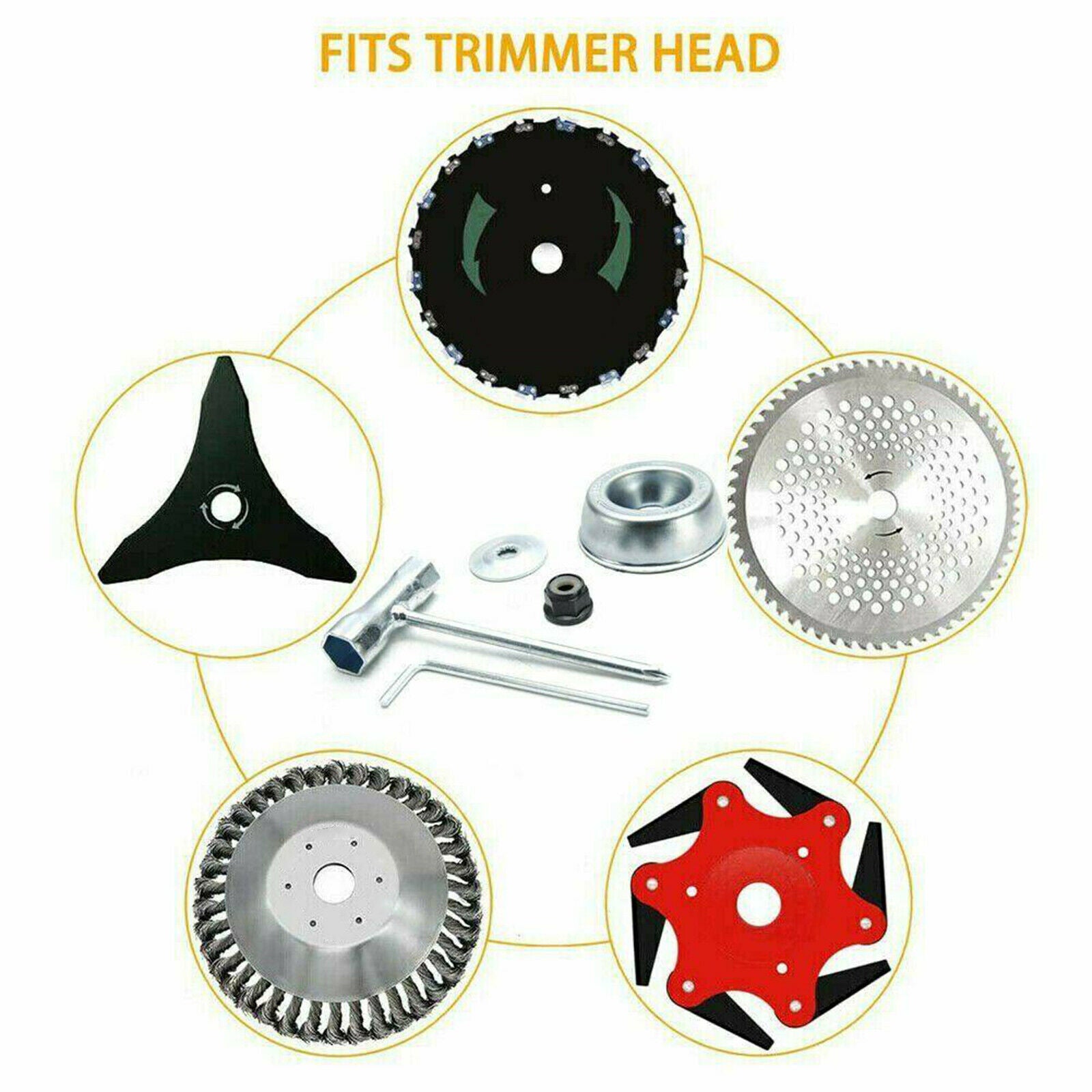 Lawnmower Grass Blade Adapter Attachment Kit 5mm L-Wrench for Stihl String