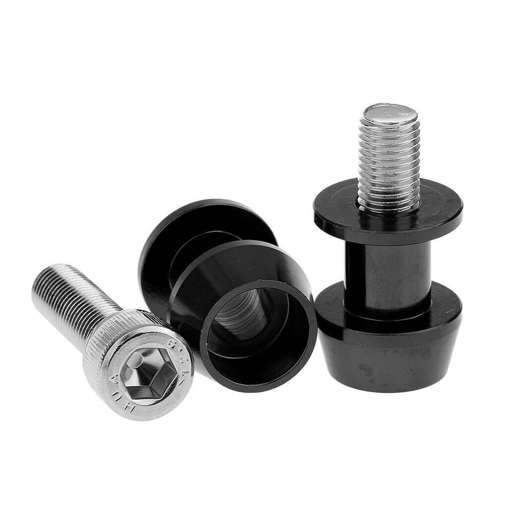 2x Swingarm Spools Slider 10mm for Kawasaki  250 ER6 Z 250 ER6F Black