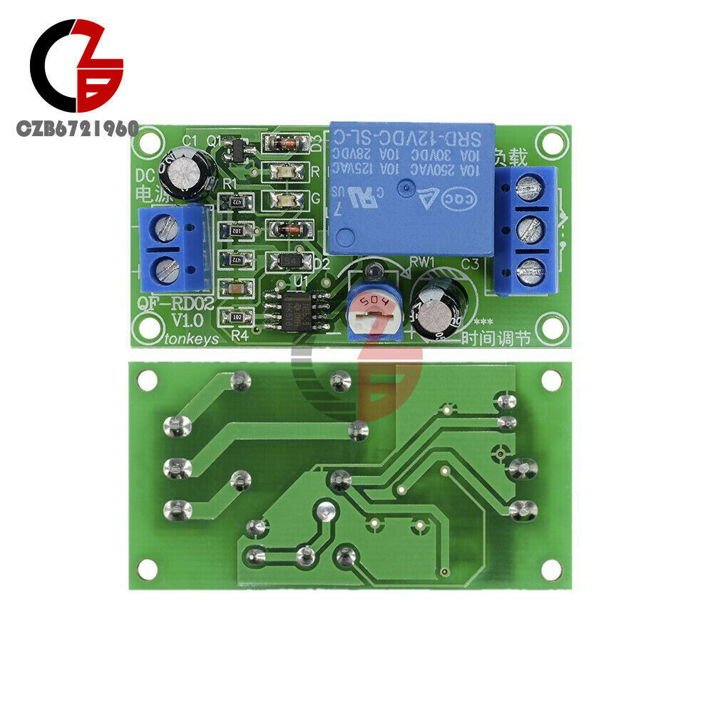 NE555 DC 12V 0~60 Seconds Delay Timer Time Switch Adjustable Time Relay Module