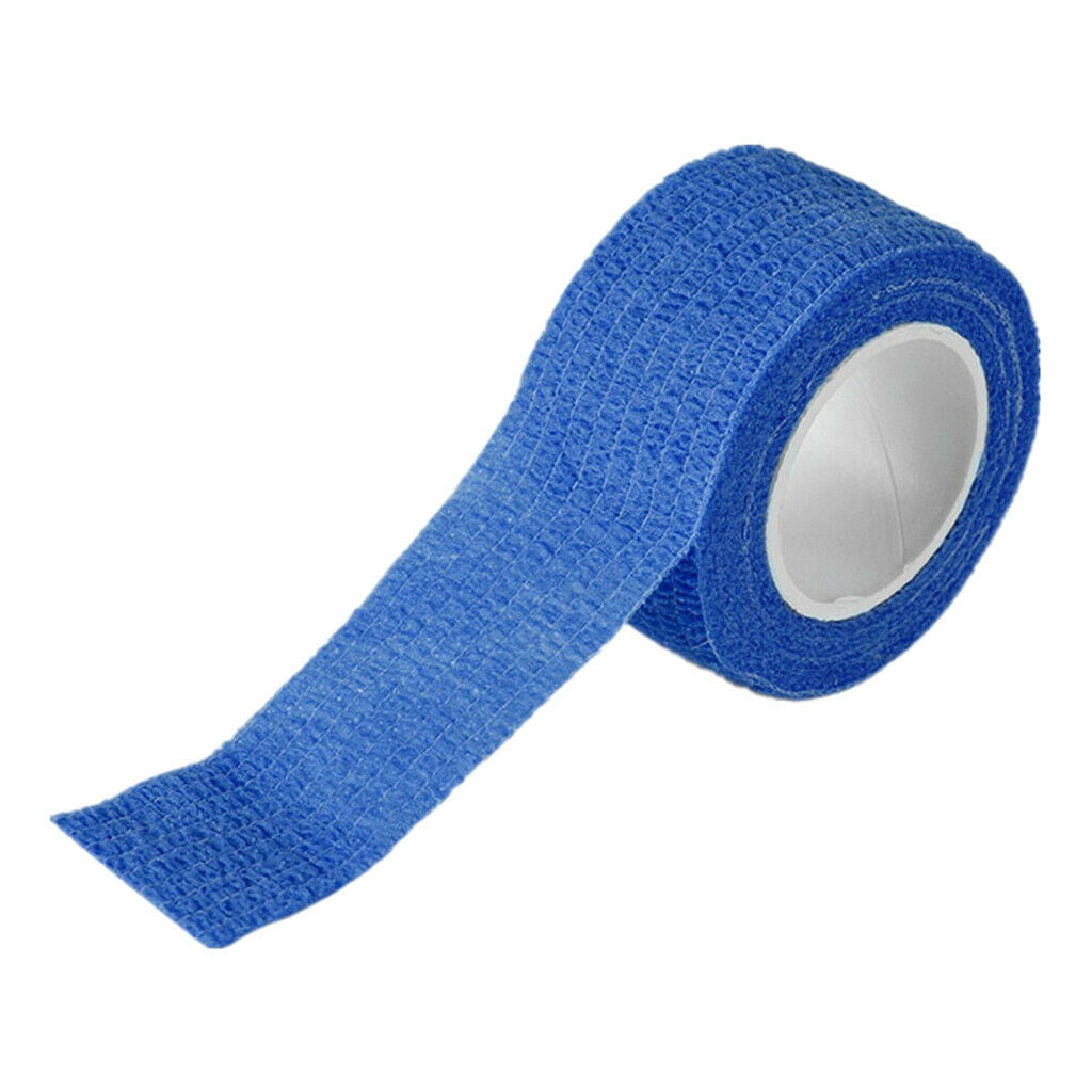 Self-Adhesive Non-woven Bandage Wrap Cohesive Tattoo Grip Cover 2 Yard Blue
