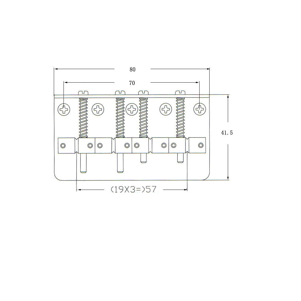1 set of 4-string electric bass bridge spare parts for your old and dirty ones