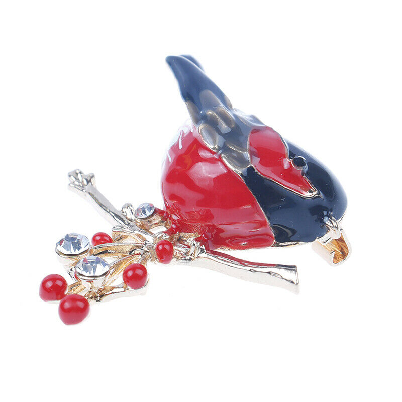 Red Bird Brooch Quality Enamel Ainmal Brooches New Year Designer Jewelry G LpDF