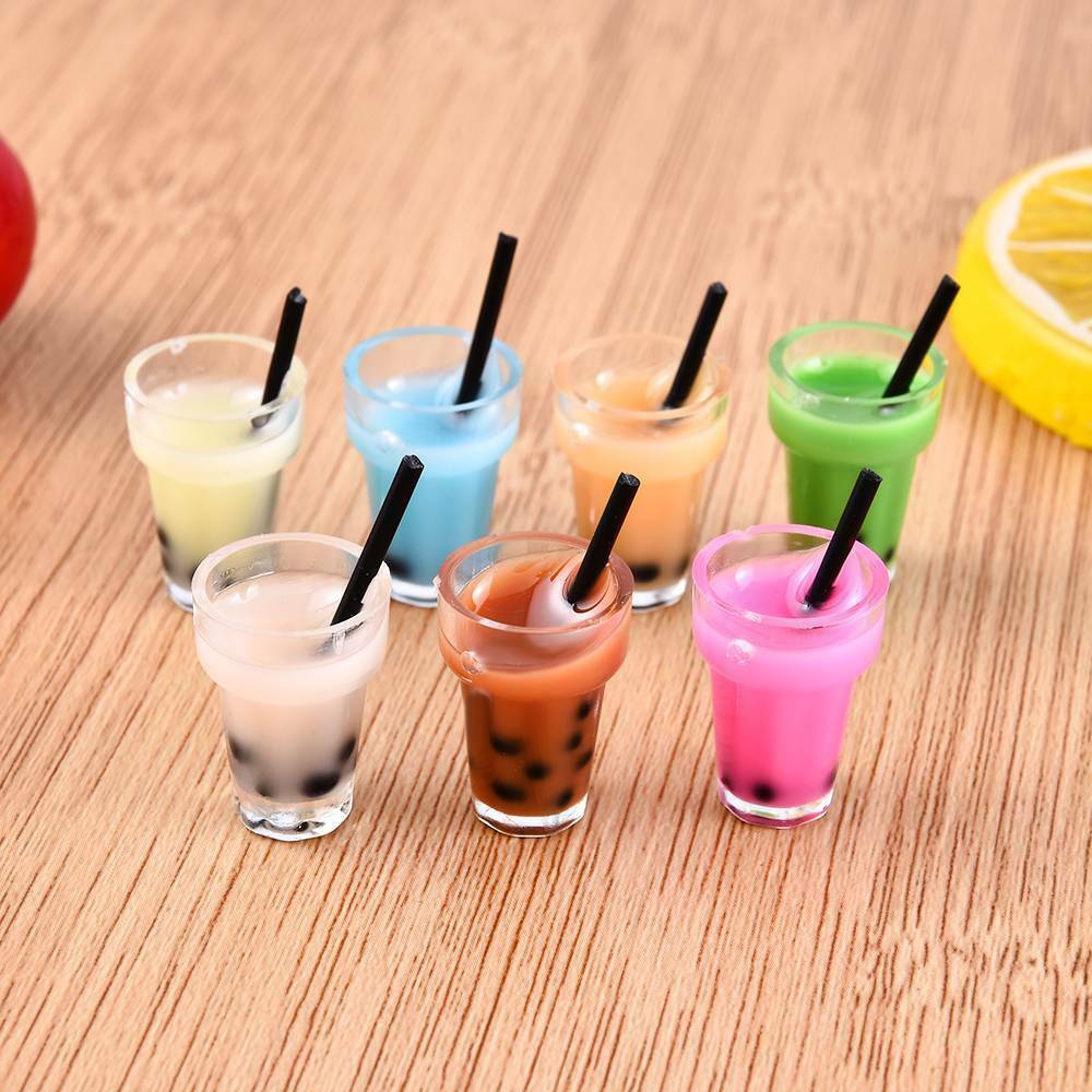 10Pack Milk Tea Charms Pendant for DIY Jewelry Craft Earring Keychain Making NEW