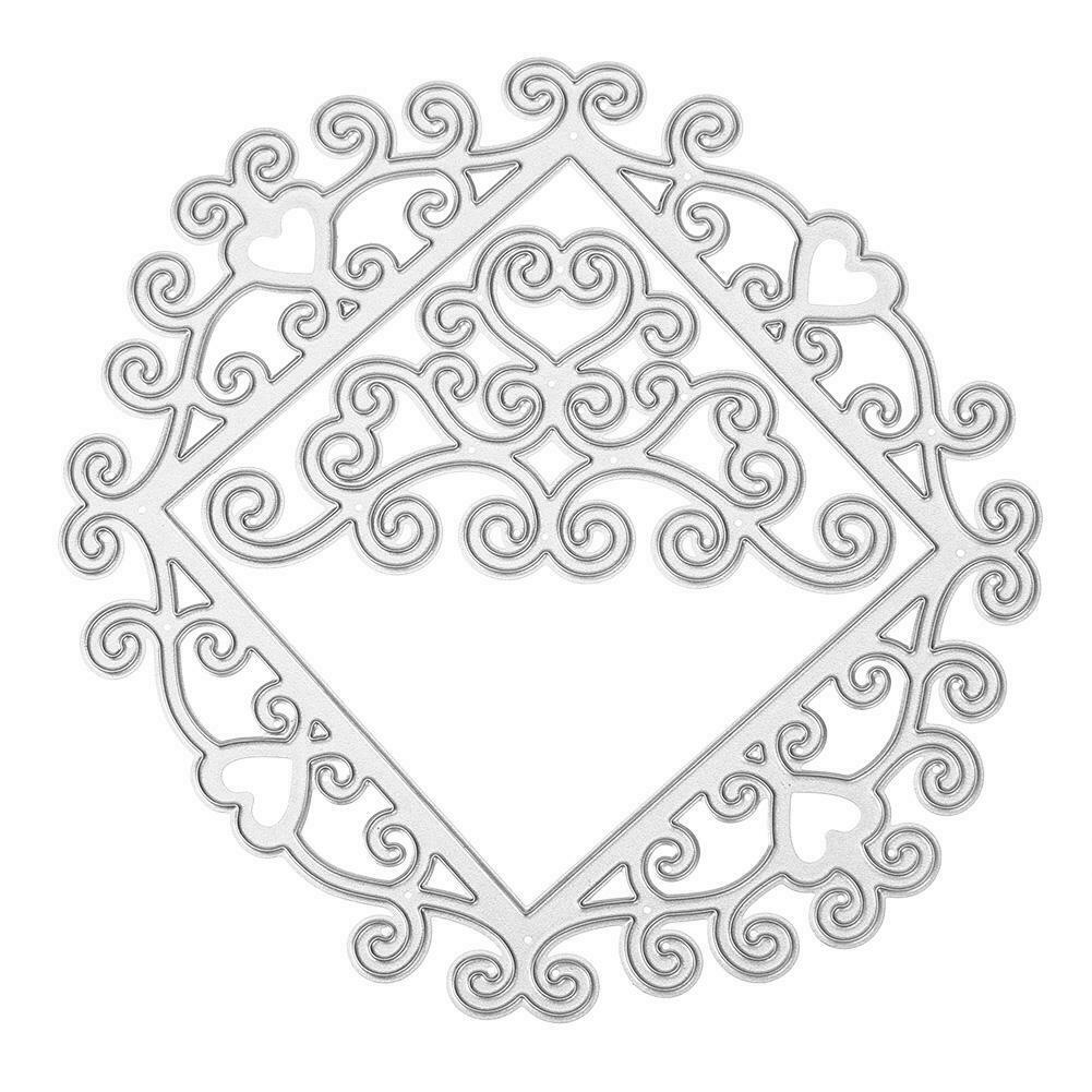 Flower Frame Metal Cutting Dies Stencils DIY Scrapbooking Paper Cart Decor @