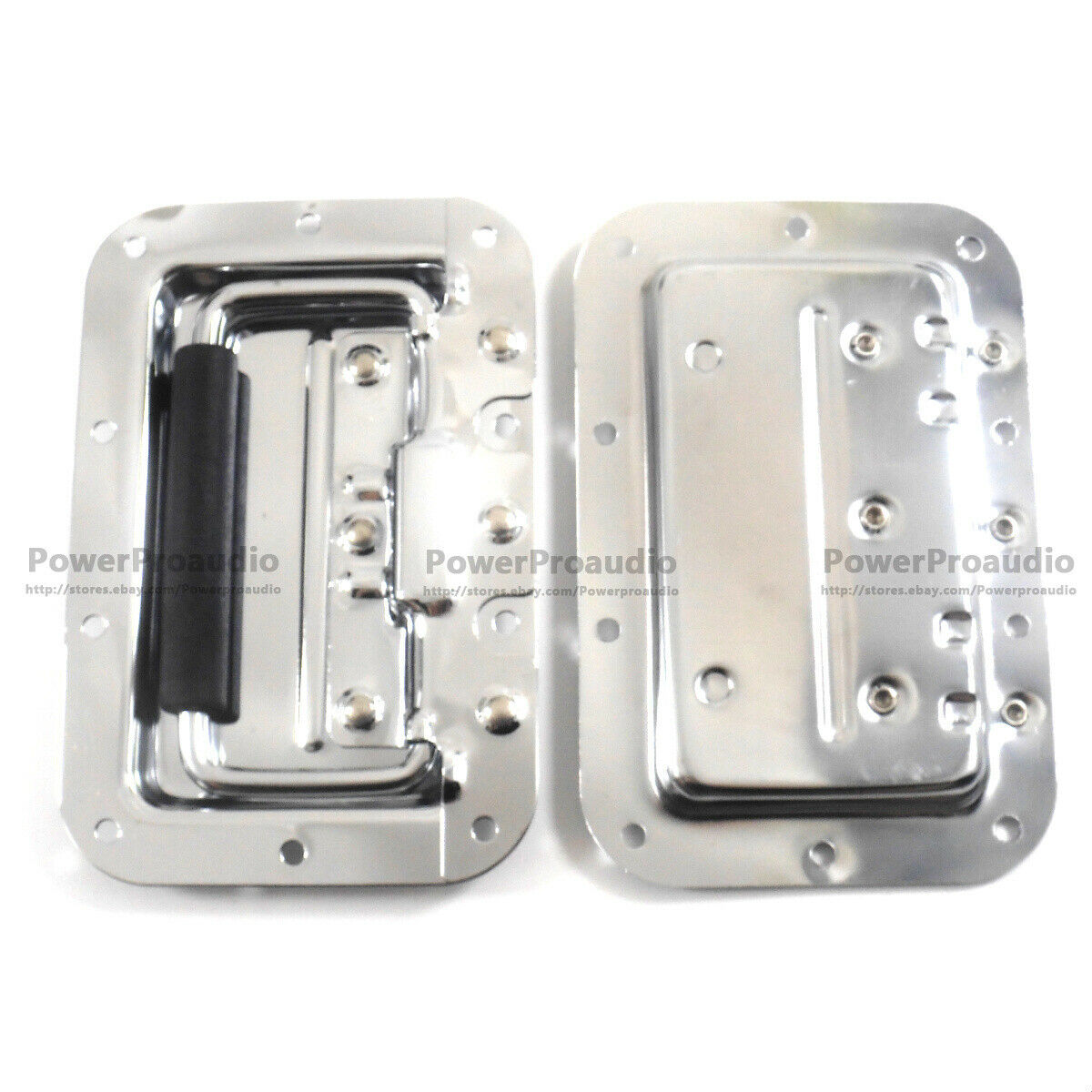 2 Pcs Chrome Recessed Handles For ATA Flight Case Spring Loaded 160mm x 108mm