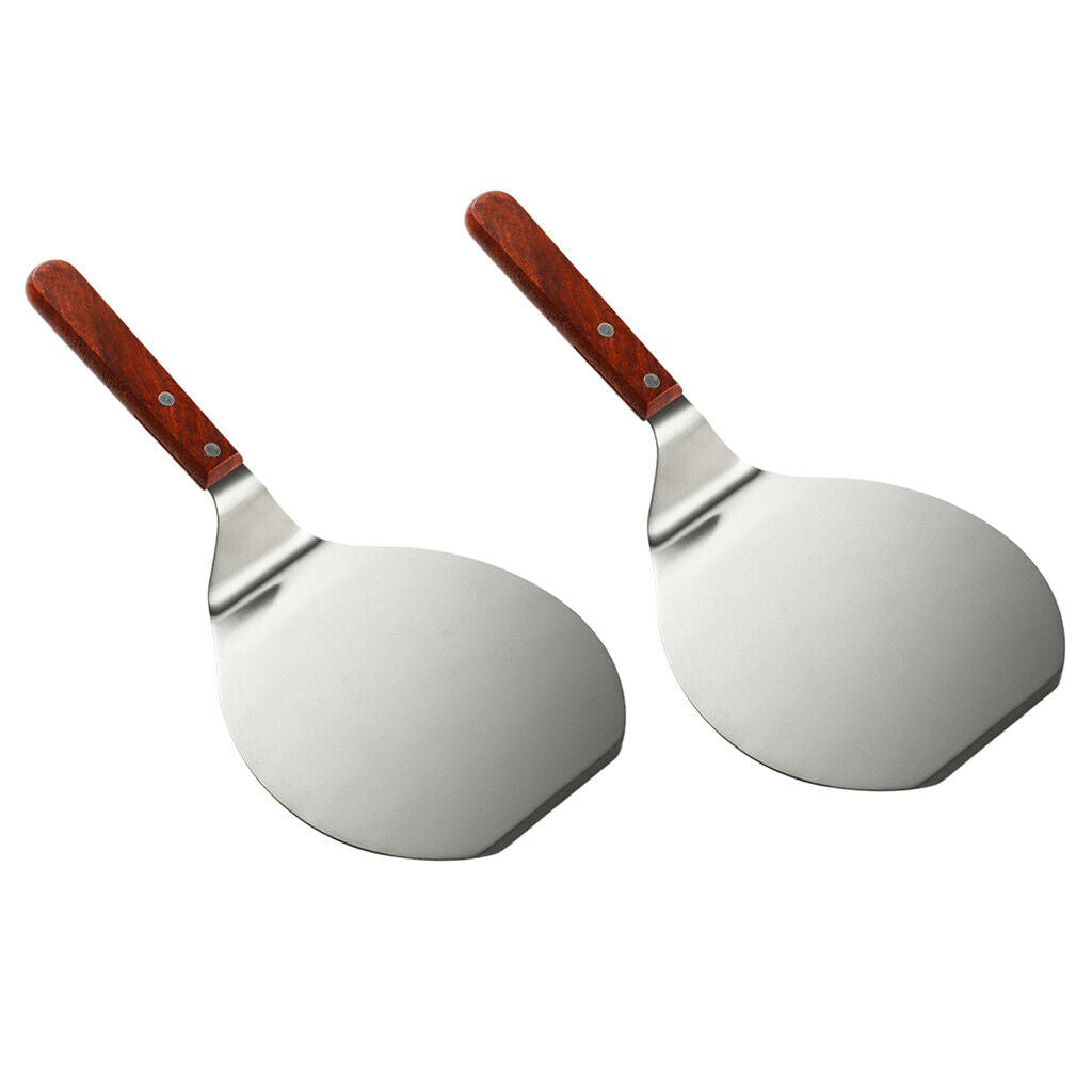 2pcs 13 inch Pizza Peel w/ Wood Handle Pizza Shovel Lifter Baking Tools