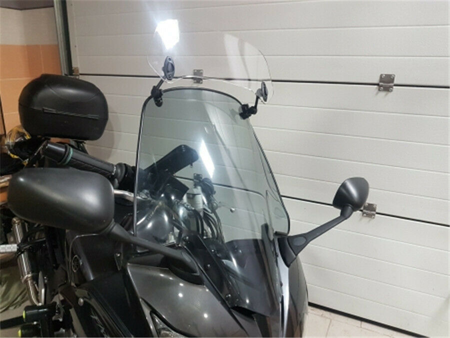 Heightening Motorcycle Adjustable Risen Acrylic Clear Windshield Double Hinges