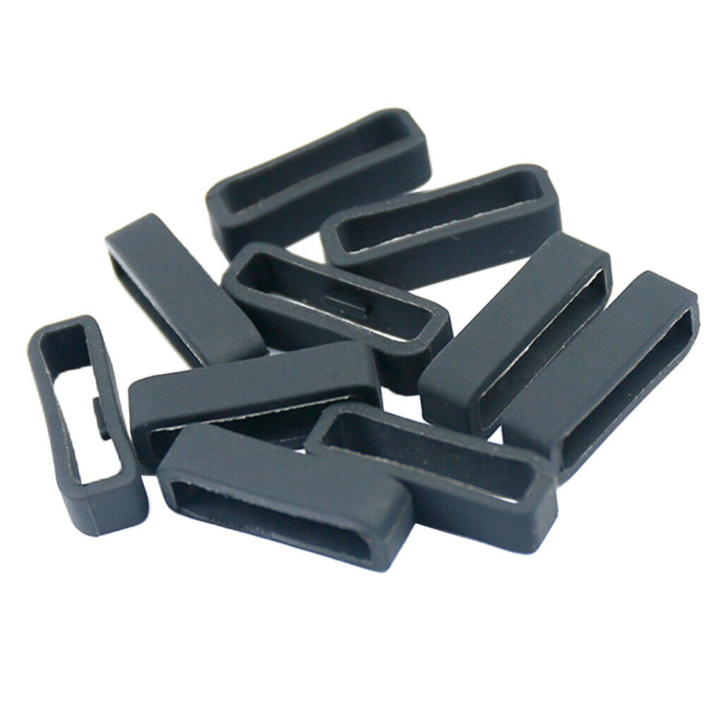 20pcs 20/26mm Rubber Fastener Ring Watch Bands Wristband Loop Replacement