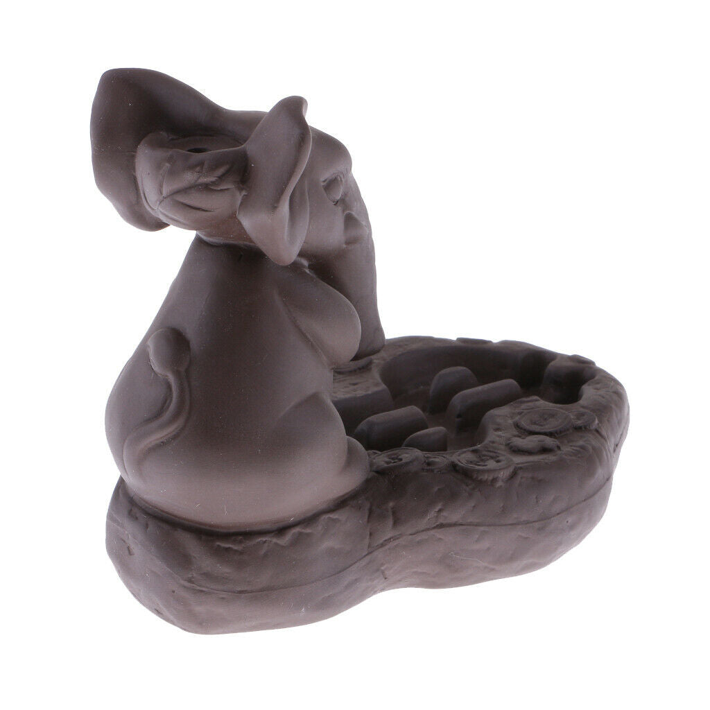 Porcelain Backflow Ceramic Incense Burner Smoke Tower Fragrance Elephant #8