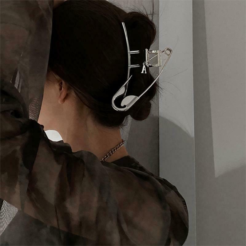 Metal Hair Claw Clips Large Pin Hairpin Alloy Jaw Clips Punk Hairstyle Barrettes
