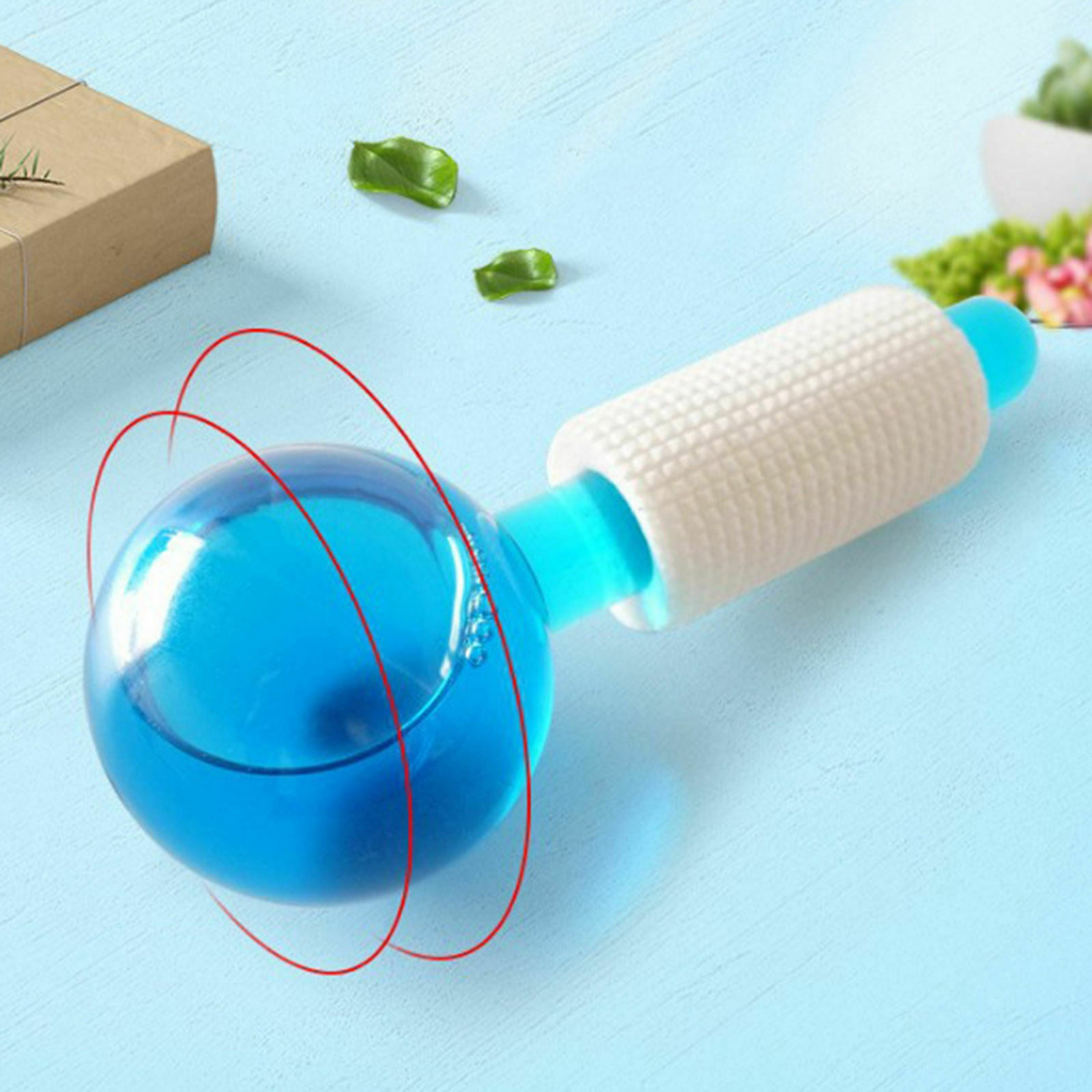 Set of 2Pcs Facial Massager Ice Ball Face Roller Massage Tool for Christmas