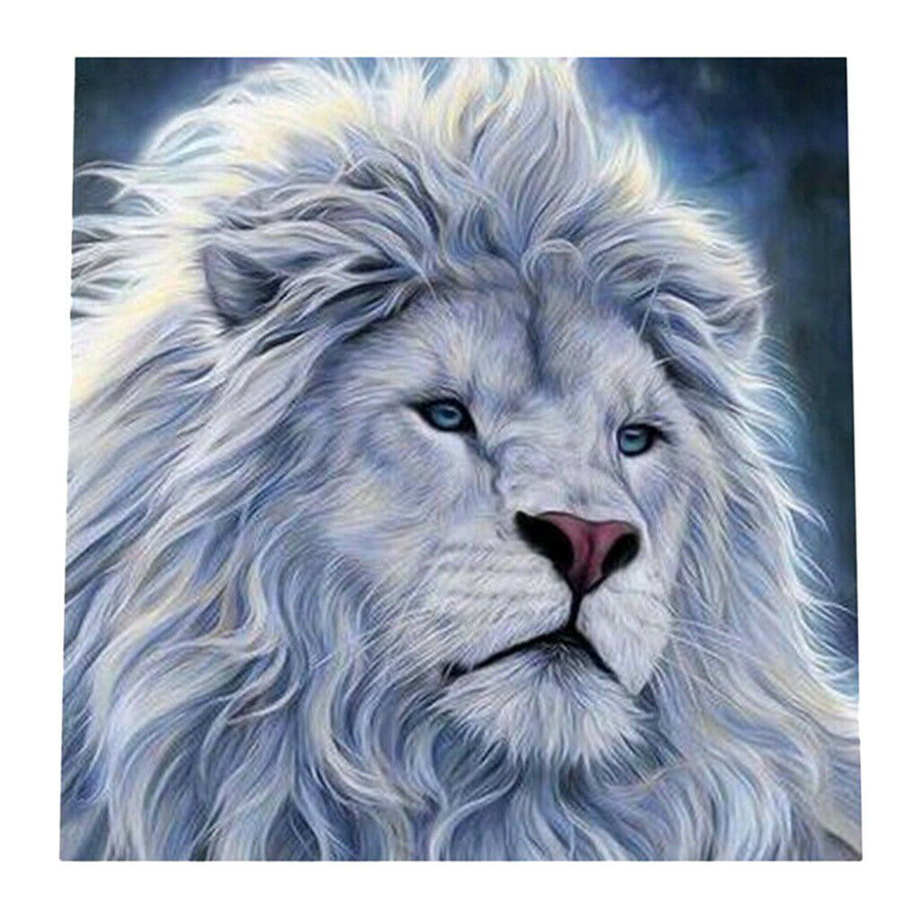 Cute Cartoon Crystals Embroidery Kits Arts for Home Wall Decor White Lion