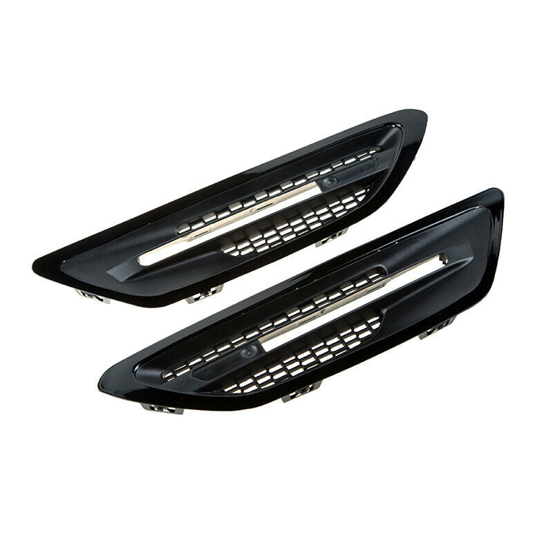For BMW F10 Sedan M5 2011-2016 Gloss Black Side Fender Grill Cover Vent Air Flow
