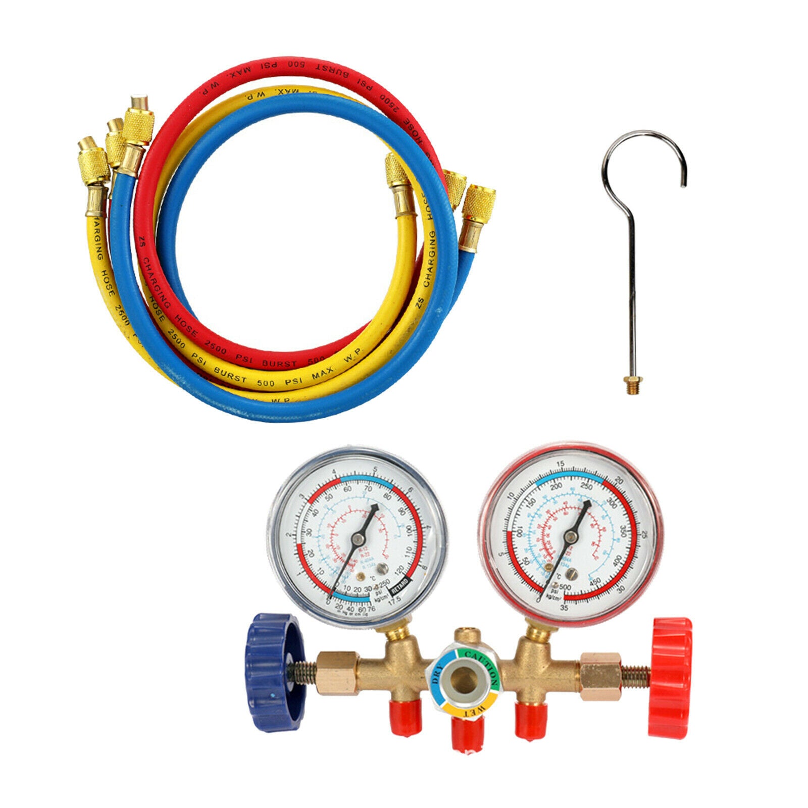 R134a Refrigerant Manifold Gauge R134A A/C Refrigeration Charging Adapter