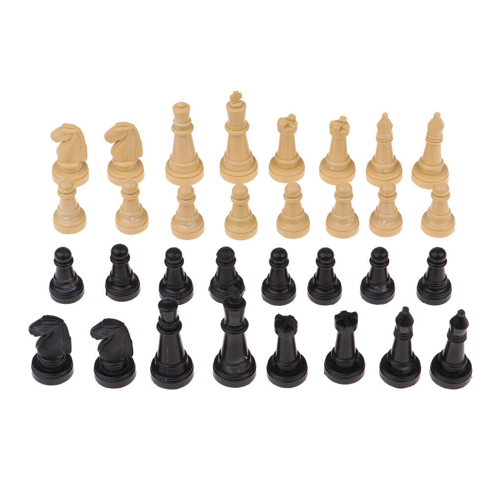 32Pc Board Game Plastic Tournament Chess Pieces Chessmen Set Replacement