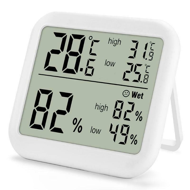 Digital Thermometer Humidity Monitor â„ƒ & â„‰ Max Min Record for Home Greenhouse