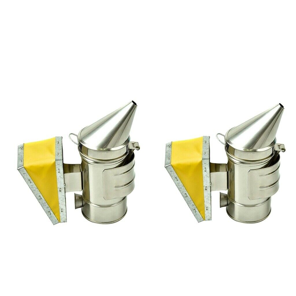 2 Pieces Beekeeping Smoker Manual Transmitter Kit Beekeeping Tool With Hook