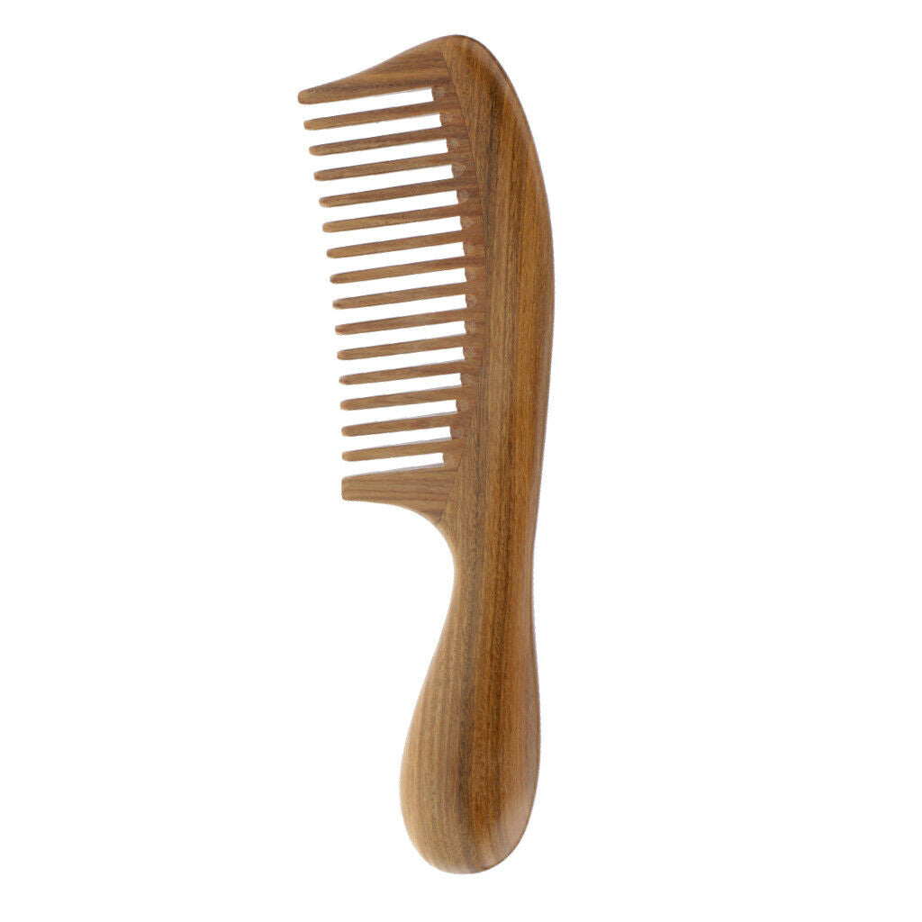 Natural Green Sandalwood Scent Wooden Comb Handmade Massage Hair Care Comb