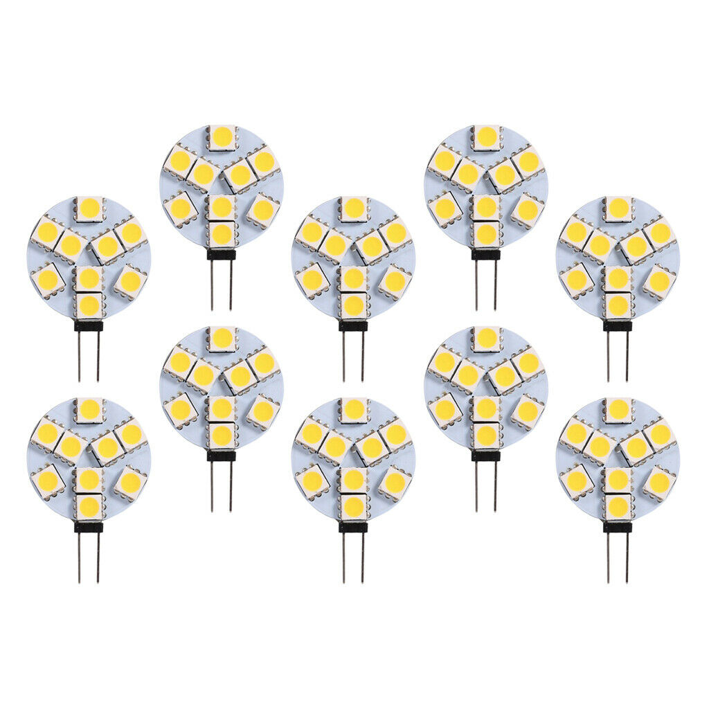 10pcs G4-5050-9SMD 0.36W Halogen Vehicle Bulbs Auto Xenon 12V Headlights Car