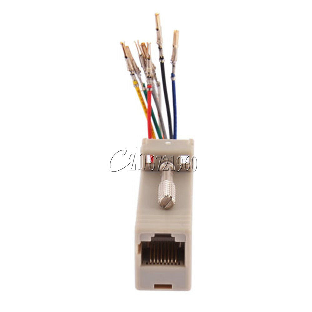 DB9 Female to RJ45 Female F/F RS232 Modular Adapter Converter Extender New