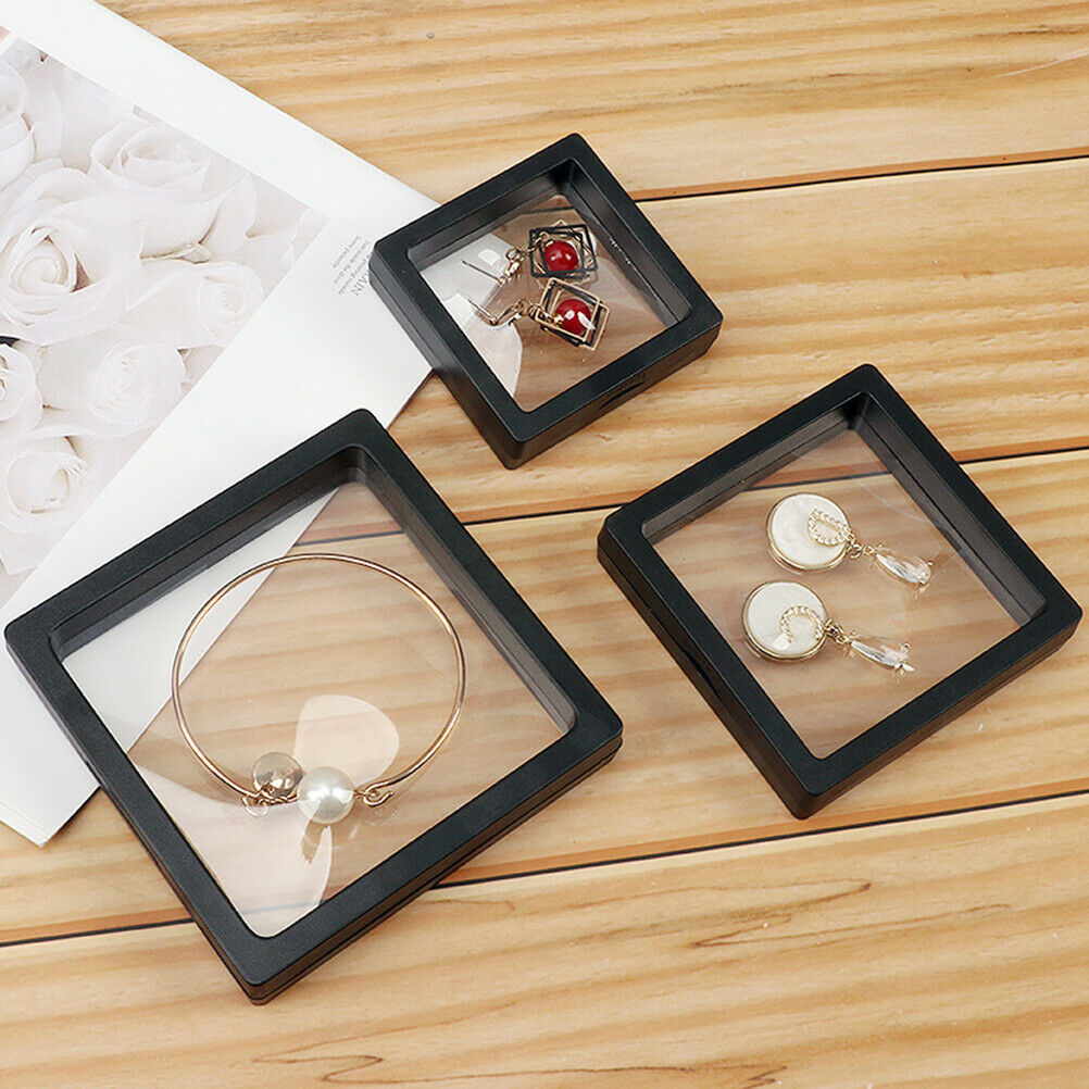 Transparent Jewelry Storage Box for Brooch Coin Gems Storage Box Display Case