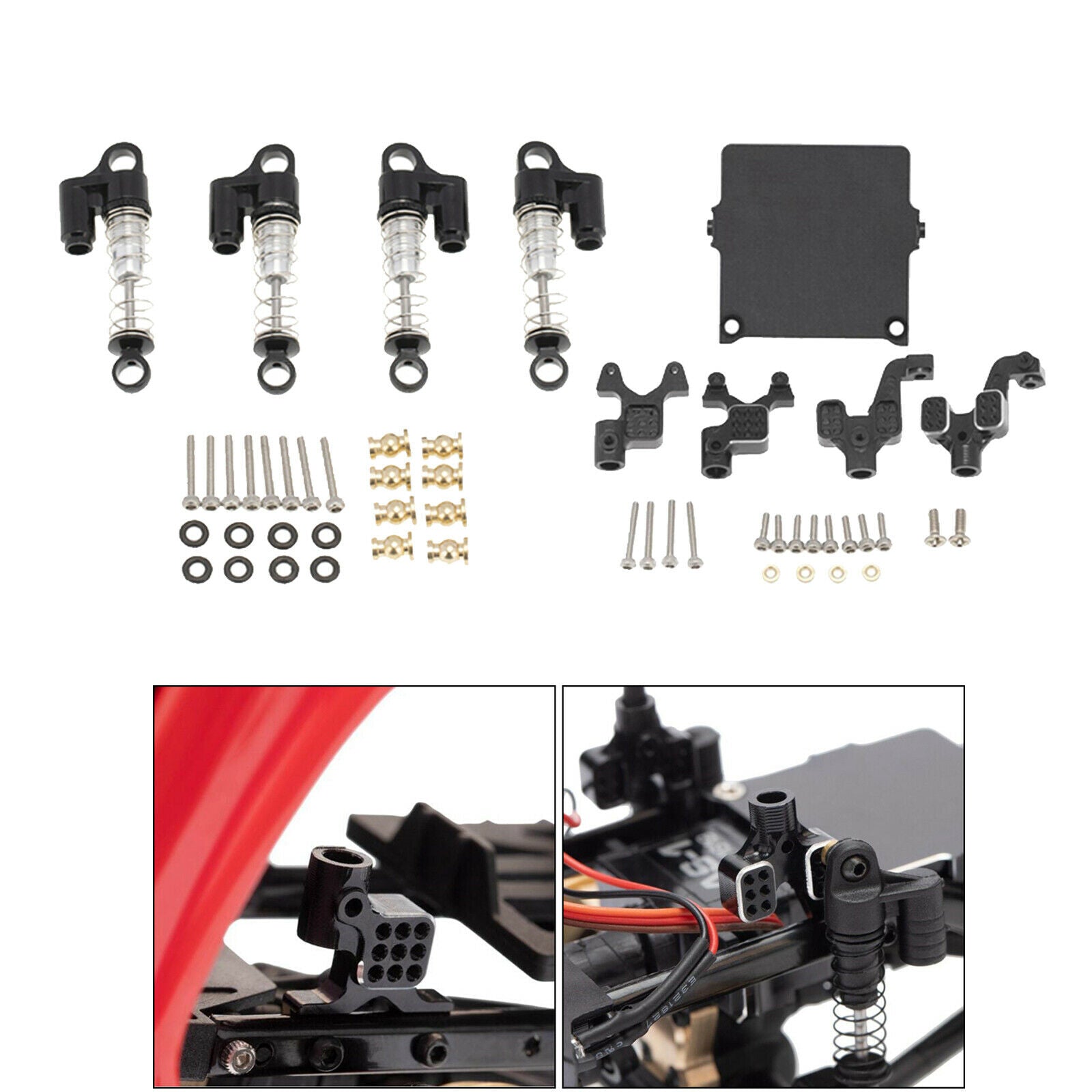 Metal Shock Absorber Fit for Axial SCX24 90081 1:24 RC Car Off-Road Parts