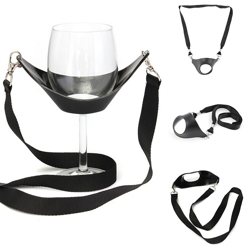 Portable Wine Yoke Lanyard Glass Holder Straps Birthday Gifts Present Nice