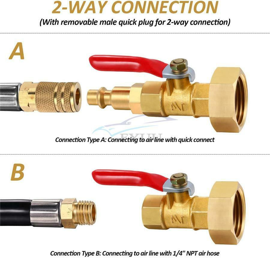 2PCS Universal Brass Winter Antifreeze Spout Adapter For RV Camper Boat Car