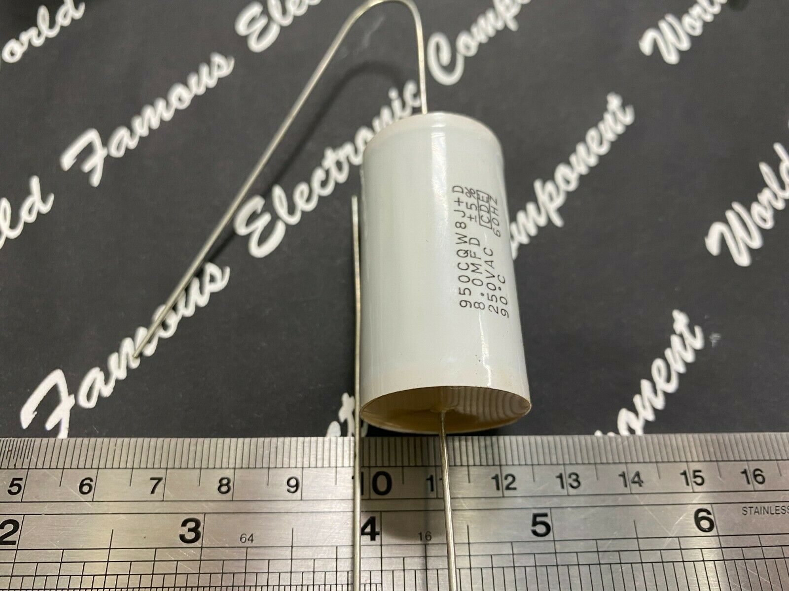 1pcs-CDE 950 8uF 250V(ac) 5% 950CQW8J Polypropylene Axial Film Capacitor