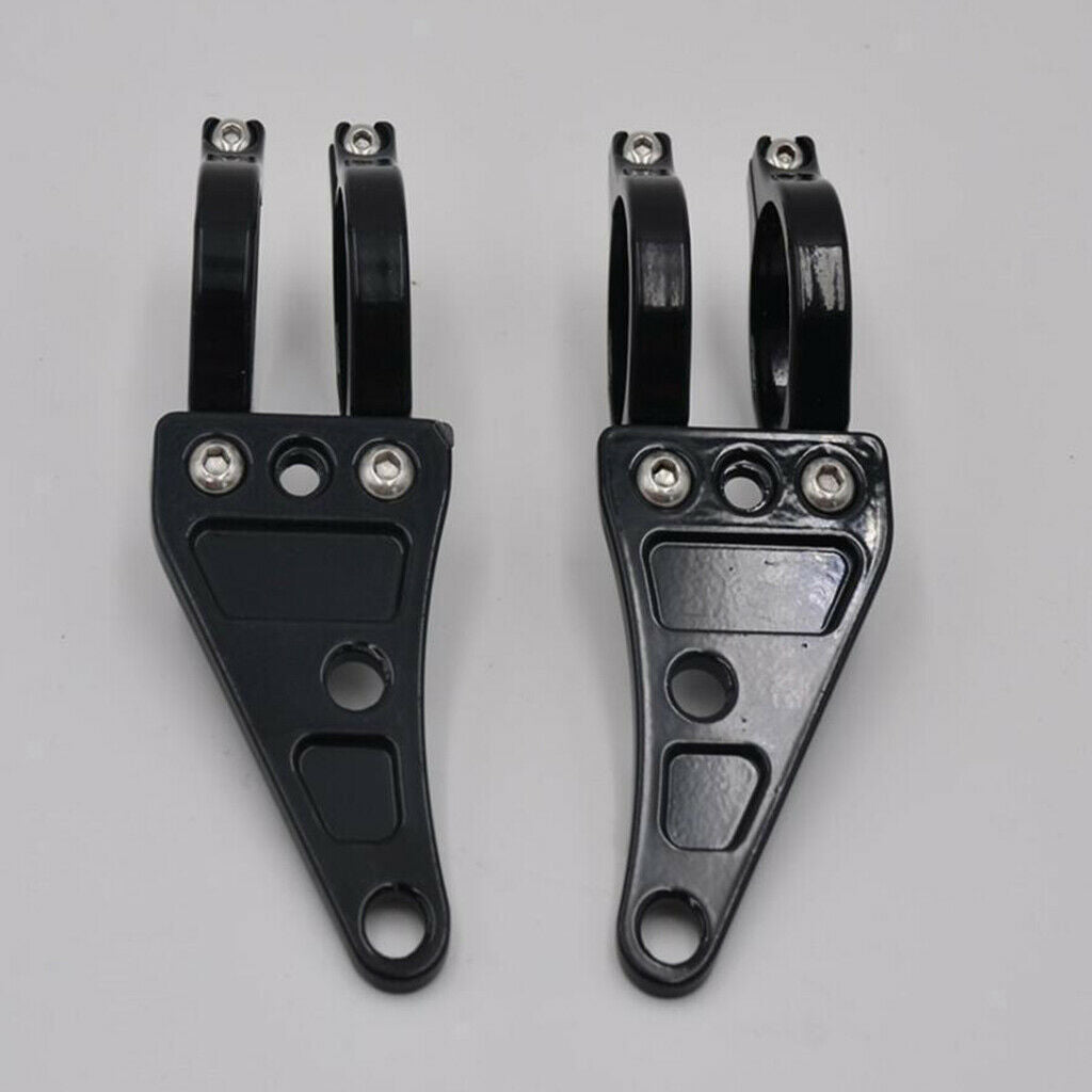 Lots 2 Billet Headlight Head Lamp Brackets Holder For Cruisers Motorcycle