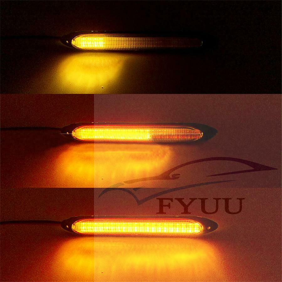 2×9.25"Car Daytime Running Light Scan Waterproof Headlight Strip Sequential Flow