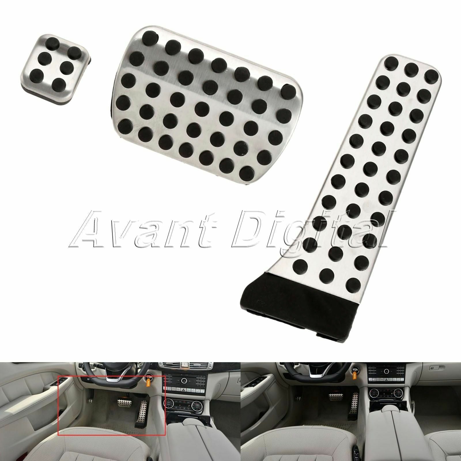 Automatic Car Fuel Brake Parking Pedal Pad  for Mercedes Benz C E GLK GLS SLK