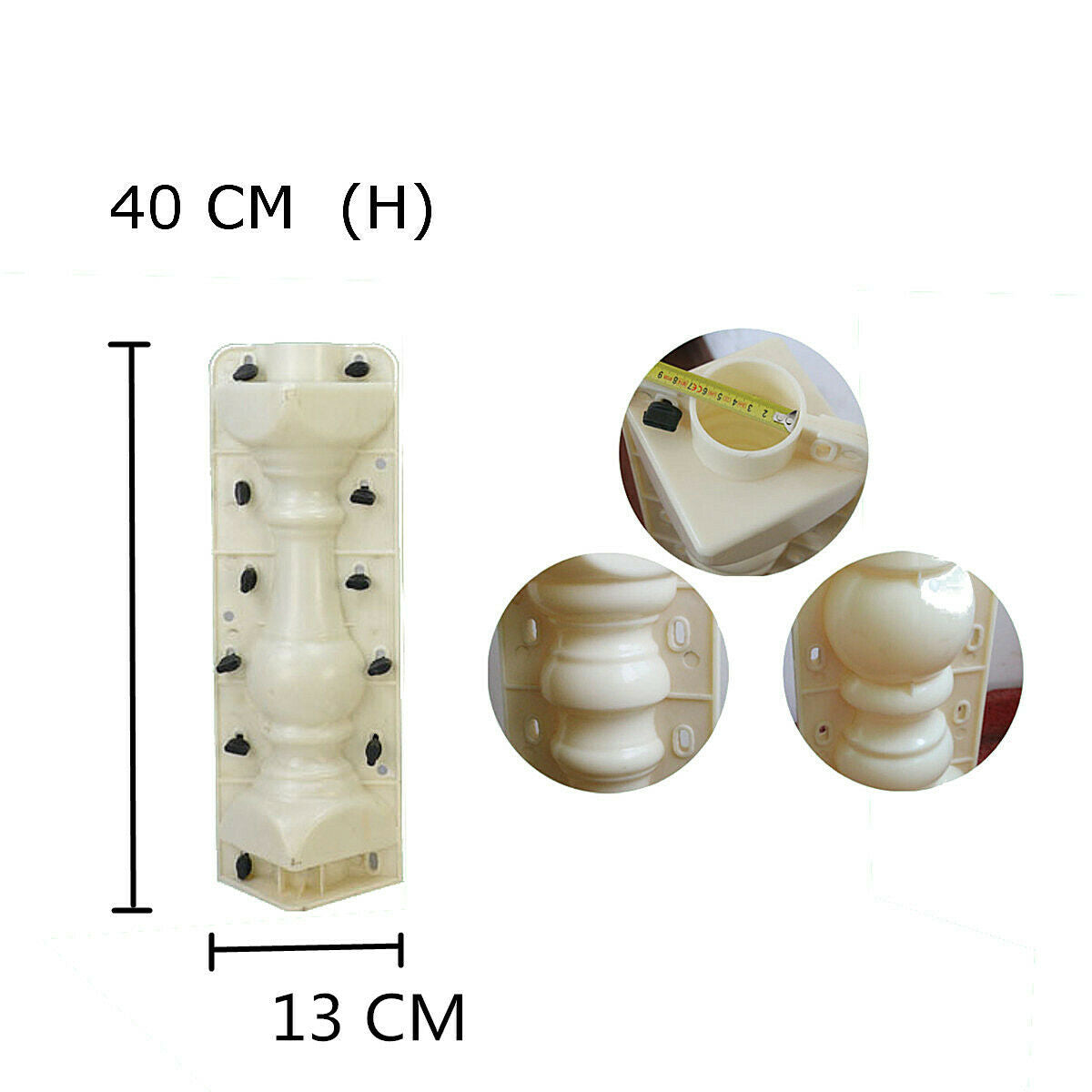 Front Back Part Moulds Balustrades Mold for Concrete Plaster Cement Garden Decor