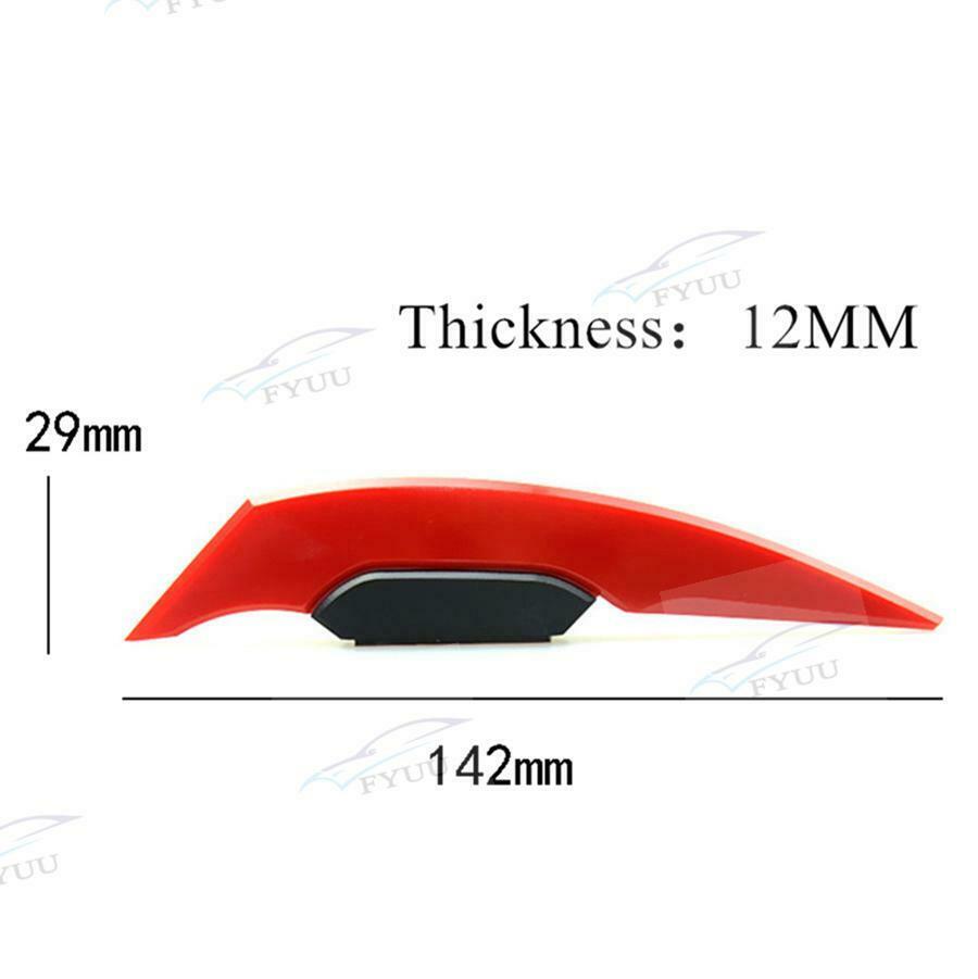 3 Pair Motorcycle Side RED Winglets Wind Fin Spoiler Trim Cover Air Deflector