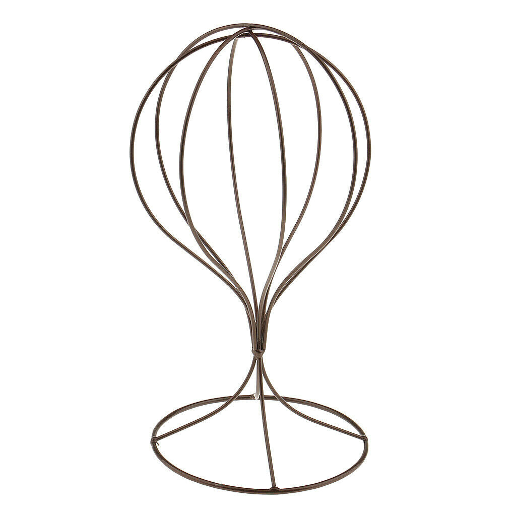 2pcs Metal Hat  Storage Display Holder Hair Wigs Rack Shelf Stand Bronze