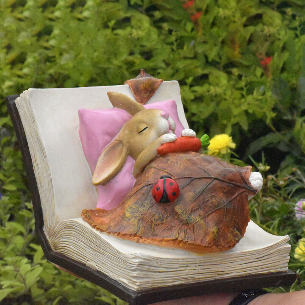 1piece Rabbit Ornaments for Outdoor Garden Lawn Courtyard Balcony Desk Decor
