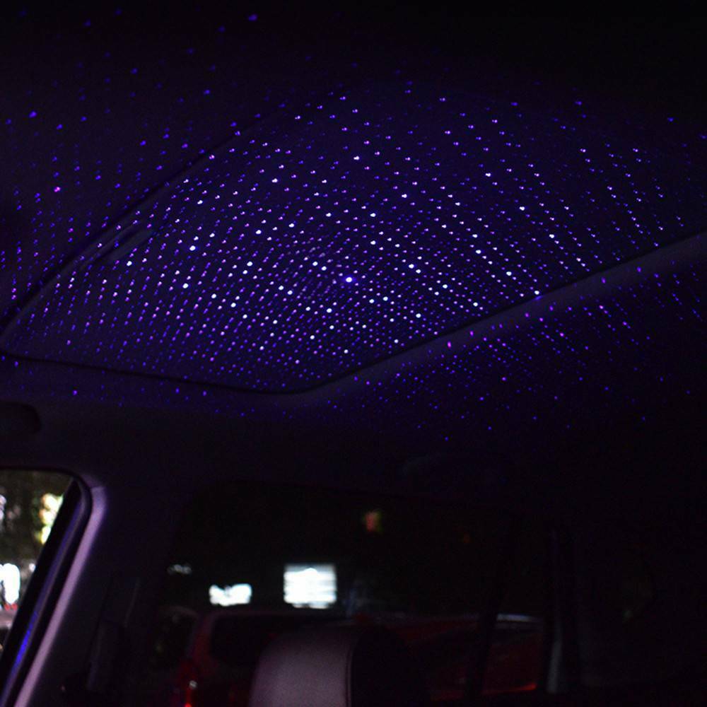 1X Car Atmosphere Lamp Interior Ambient Star Light LED USB Projector Starry Sky